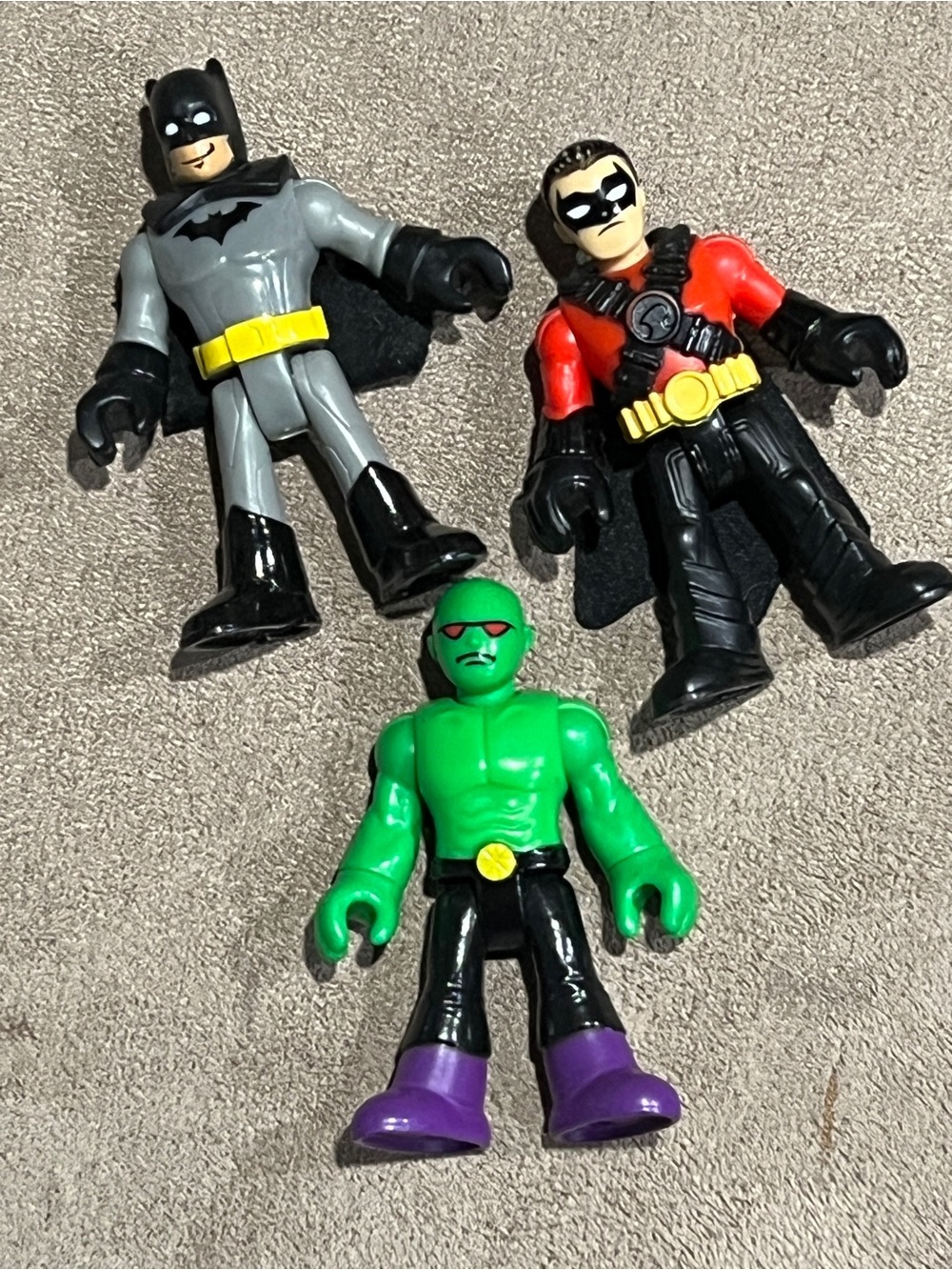 Imaginext Batman & Robin & Martian Manhunter Action Figures Lot of 3 DC comics